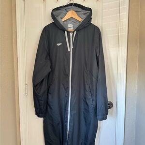 Speedo Black Hooded Swim or Water Polo Parka